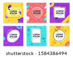 90s graphic abstract frames.... | Shutterstock .eps vector #1584386494
