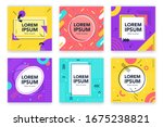 90s graphic abstract frames.... | Shutterstock . vector #1675238821