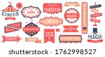 circus event labels. carnival... | Shutterstock . vector #1762998527