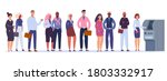 people atm queue. line to... | Shutterstock .eps vector #1803332917