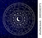 zodiac astrology circle.... | Shutterstock .eps vector #1833182371