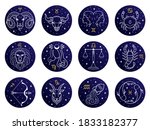 astrological zodiac signs.... | Shutterstock .eps vector #1833182377