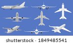 airplane flight. aircraft plane ... | Shutterstock .eps vector #1849485541