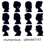 female head silhouette. women... | Shutterstock .eps vector #1896987757