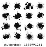 ink splashes and drops. grunge... | Shutterstock .eps vector #1896991261