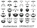 moustaches and beards. vintage... | Shutterstock .eps vector #1933621127