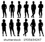 people silhouettes. male and... | Shutterstock . vector #1935654247