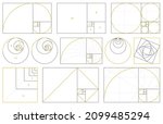 golden section  fibonacci... | Shutterstock .eps vector #2099485294