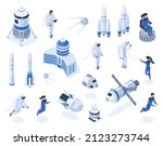 isometric space bodies ... | Shutterstock .eps vector #2123273744