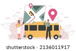 school bus tracking software ... | Shutterstock .eps vector #2136011917