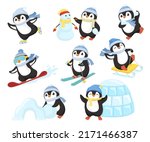 Penguin In Winter Activities....