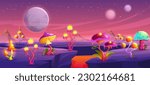 fantasy mushroom planet surface....