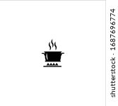cooking on fire icon... | Shutterstock .eps vector #1687696774