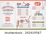 restaurant menu design  | Shutterstock .eps vector #242419567
