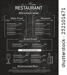 menu restaurant hipster style. | Shutterstock .eps vector #252101671