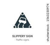 slippery sign vector icon on...