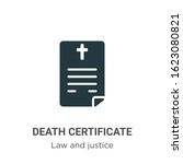 death certificate glyph icon... | Shutterstock .eps vector #1623080821