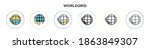 worldgrid icon in filled  thin... | Shutterstock .eps vector #1863849307