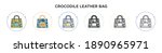 crocodile leather bag icon in... | Shutterstock .eps vector #1890965971