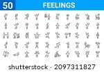 set of 50 feelings web icons.... | Shutterstock .eps vector #2097311827