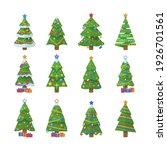 set of christmas trees. new... | Shutterstock . vector #1926701561