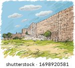 Hand Drawing Jerusalem Old City ...