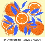 orange and slice doodle hand... | Shutterstock .eps vector #2028976007
