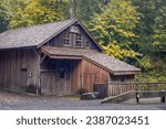 Small photo of Woodland WA USA Oct 15 2023 The Cedar Grist Mill built in 1876 is on the Register of National Historic Places