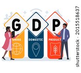 Flat Design With People. Gdp  ...