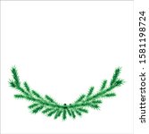 frame crescent made of fir... | Shutterstock .eps vector #1581198724