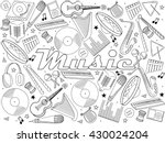 raster line art doodle set of... | Shutterstock . vector #430024204