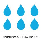 water drop icon vector. logo... | Shutterstock .eps vector #1667405371