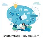 programmatic digital... | Shutterstock .eps vector #1075033874
