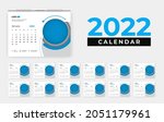 2022 abstract desk calendar... | Shutterstock .eps vector #2051179961