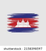 cambodia flag brush vector... | Shutterstock .eps vector #2158398597