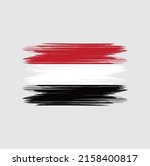 yemen flag brush vector... | Shutterstock .eps vector #2158400817