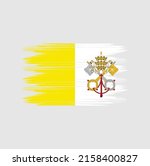 vatican flag brush vector... | Shutterstock .eps vector #2158400827