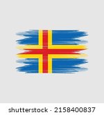 aland islands flag brush vector ... | Shutterstock .eps vector #2158400837