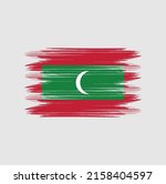 maldives flag brush vector... | Shutterstock .eps vector #2158404597