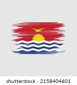 kiribati flag brush vector... | Shutterstock .eps vector #2158404601
