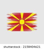 north macedonia flag brush... | Shutterstock .eps vector #2158404621