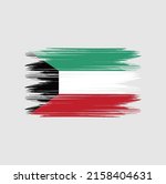 kuwait flag brush vector... | Shutterstock .eps vector #2158404631