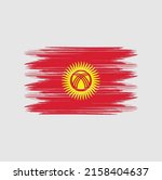 kyrgyzstan flag brush vector... | Shutterstock .eps vector #2158404637