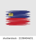 liechtenstein flag brush vector ... | Shutterstock .eps vector #2158404651