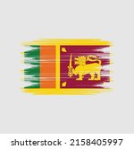 sri lanka flag brush vector | Shutterstock .eps vector #2158405997