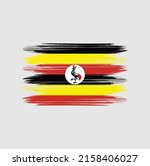 uganda flag brush vector... | Shutterstock .eps vector #2158406027