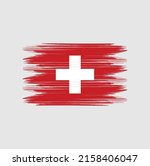 switzerland flag brush vector... | Shutterstock .eps vector #2158406047