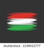 hungary flag brush vector... | Shutterstock .eps vector #2158412777
