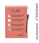 plan or to do list concept with ... | Shutterstock .eps vector #1724250364