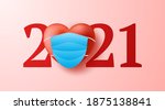 valentine day 2021 heart... | Shutterstock .eps vector #1875138841